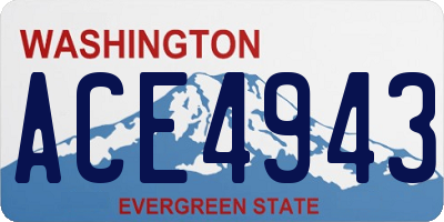 WA license plate ACE4943