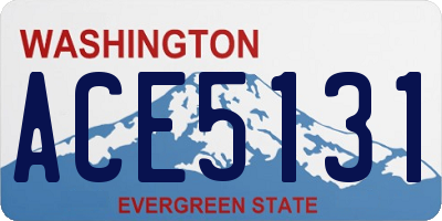 WA license plate ACE5131