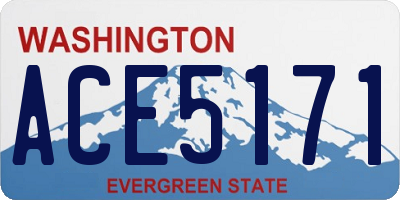 WA license plate ACE5171