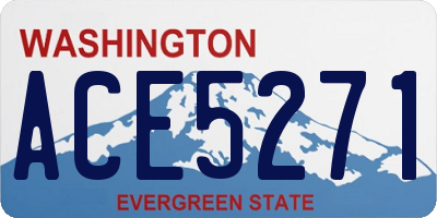 WA license plate ACE5271