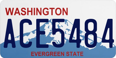 WA license plate ACE5484