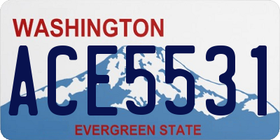 WA license plate ACE5531