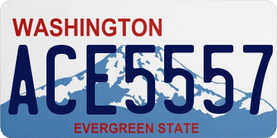 WA license plate ACE5557