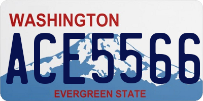 WA license plate ACE5566