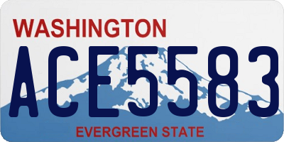 WA license plate ACE5583