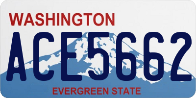 WA license plate ACE5662