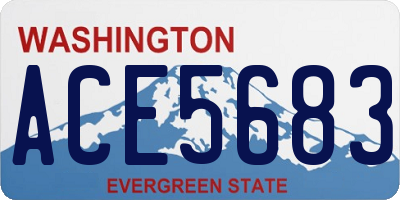 WA license plate ACE5683