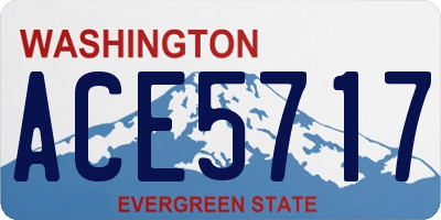 WA license plate ACE5717