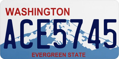 WA license plate ACE5745