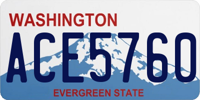 WA license plate ACE5760