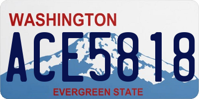 WA license plate ACE5818