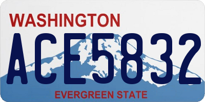 WA license plate ACE5832
