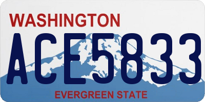 WA license plate ACE5833
