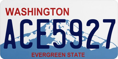 WA license plate ACE5927