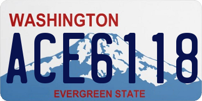 WA license plate ACE6118