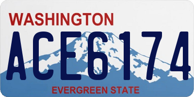 WA license plate ACE6174