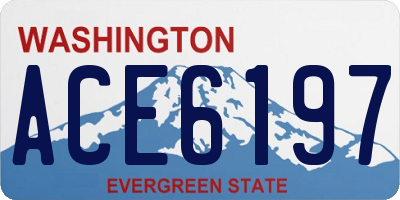 WA license plate ACE6197