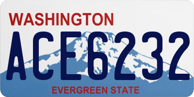 WA license plate ACE6232
