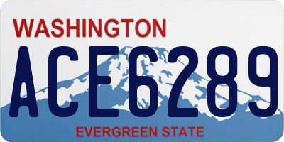 WA license plate ACE6289