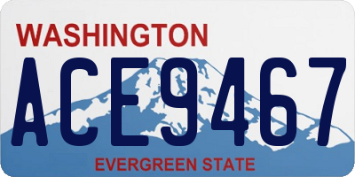 WA license plate ACE9467