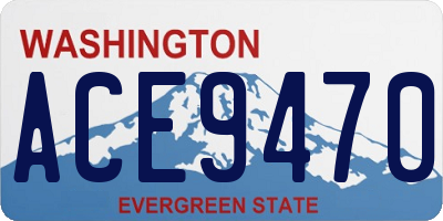 WA license plate ACE9470
