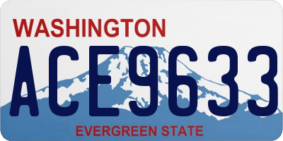 WA license plate ACE9633