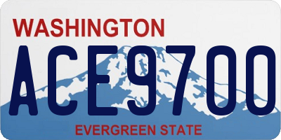 WA license plate ACE9700