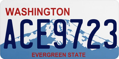 WA license plate ACE9723