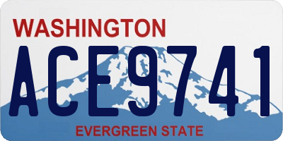 WA license plate ACE9741
