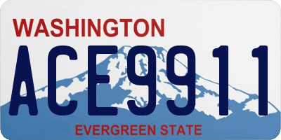 WA license plate ACE9911