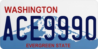 WA license plate ACE9990