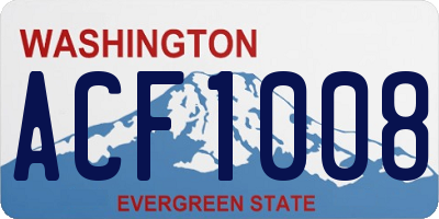 WA license plate ACF1008