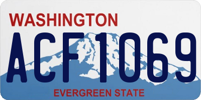 WA license plate ACF1069