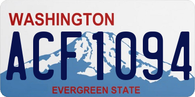 WA license plate ACF1094