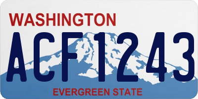 WA license plate ACF1243