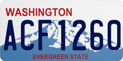 WA license plate ACF1260