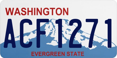WA license plate ACF1271