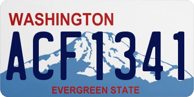 WA license plate ACF1341