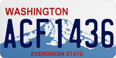 WA license plate ACF1436