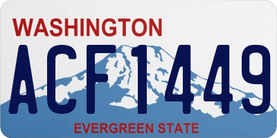 WA license plate ACF1449