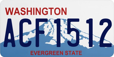 WA license plate ACF1512