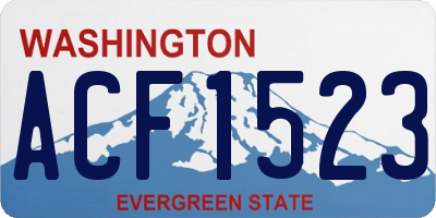 WA license plate ACF1523