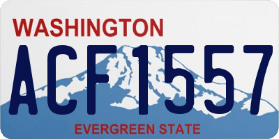 WA license plate ACF1557