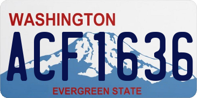 WA license plate ACF1636