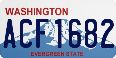 WA license plate ACF1682