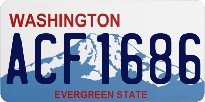 WA license plate ACF1686