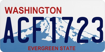 WA license plate ACF1723