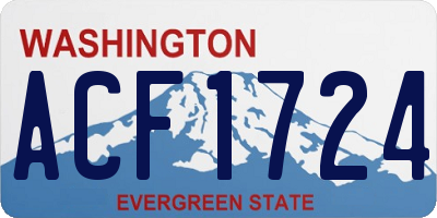 WA license plate ACF1724