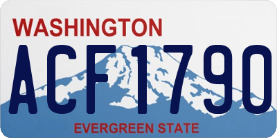 WA license plate ACF1790