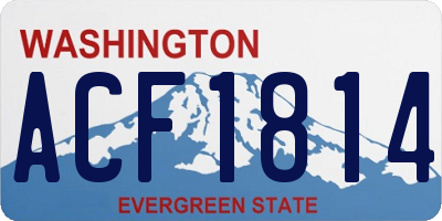 WA license plate ACF1814
